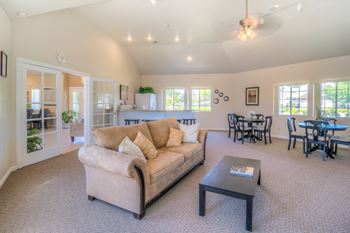 Large clubhouse with entertainer's kitchen and fireplace